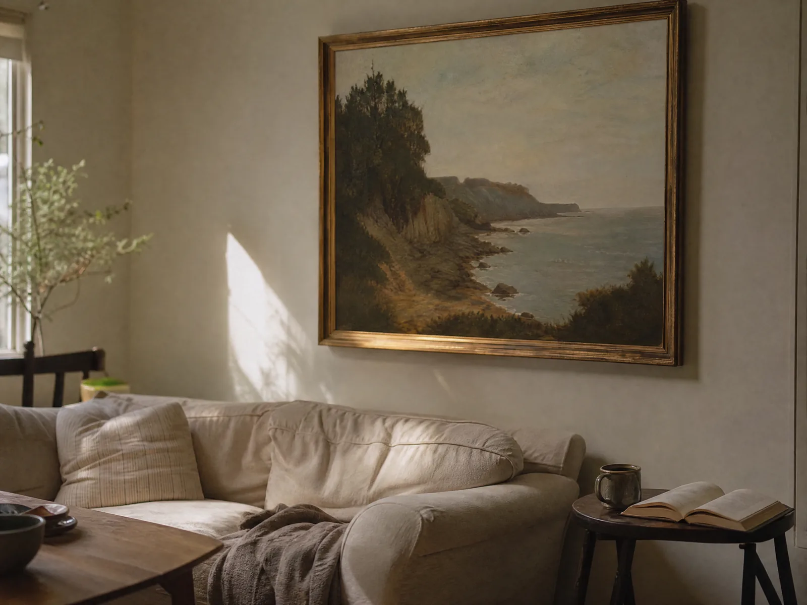 A hand-painted oil commission, framed and in its new home