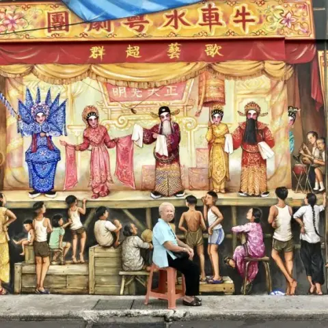 Nostalgic Street Scene of Old Shanghai