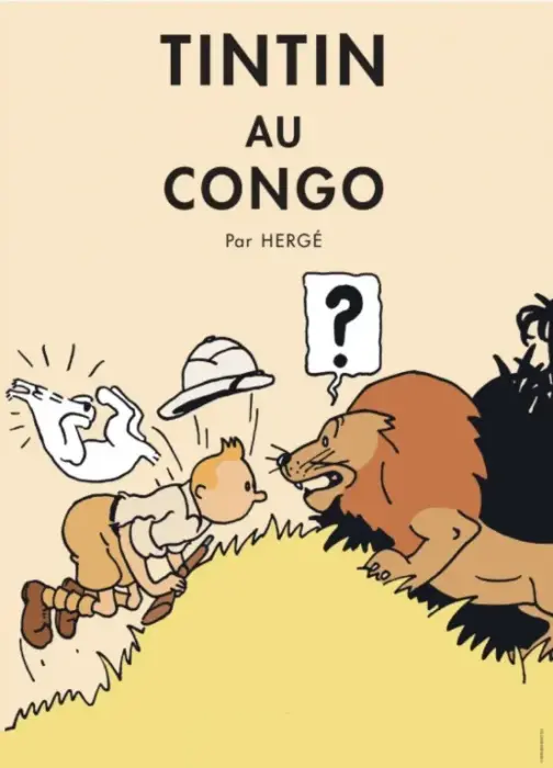 Cuộc Phiêu Lưu của Tintin ở Congo Bìa Pháp