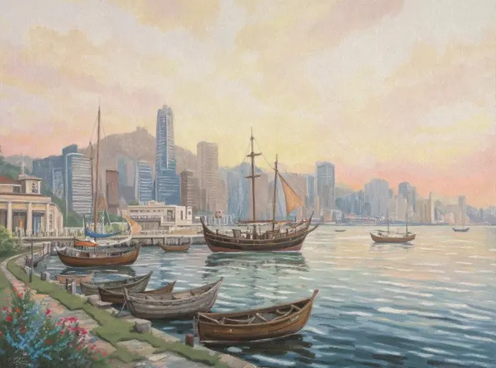 قوارب-في-ميناء-فيكتوريا