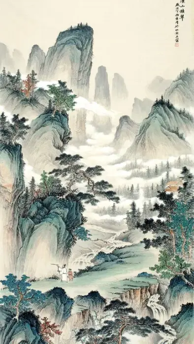 Tranquil Chinese Landscape Painting