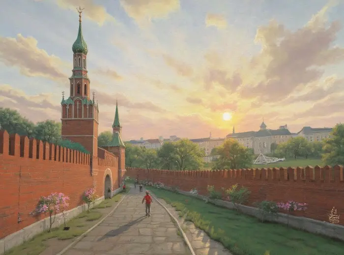 Luz-do-sol-sobre-os-muros-do-Kremlin