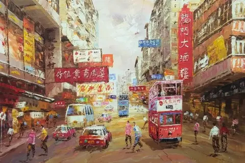 Busy Chinese Street