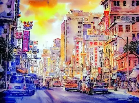 Energetic Chinese Street Life