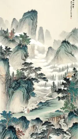 Tranquil Chinese Landscape Painting