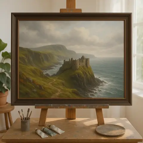 Dunluce Castle on Cliffs