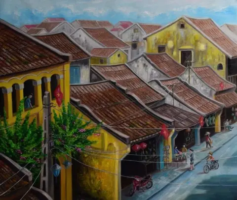 Cảnh đường phố cổng Hoian