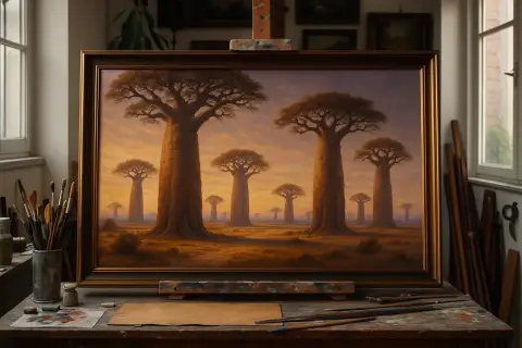 Baobab Forest Sunset