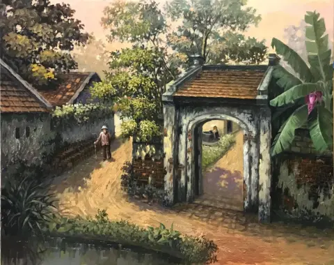 Cảnh sân làng Việt Nam