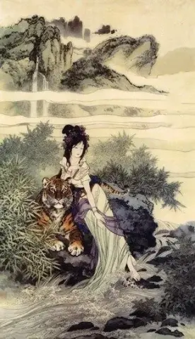 Mystical Beauty with a Tiger