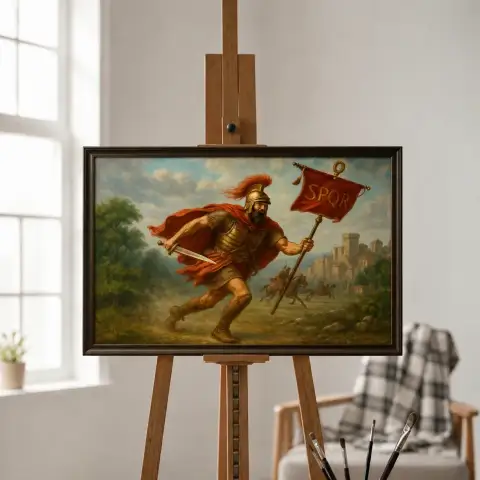 Римский знаменосец, рвущийся вперёд