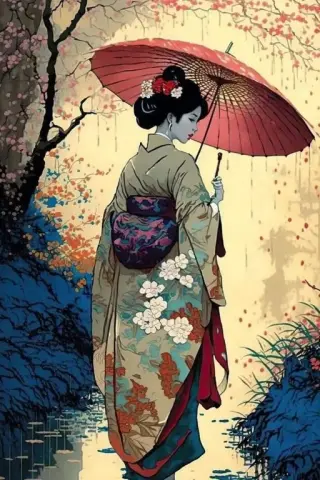 Rừng tre Nhật Bản Geisha