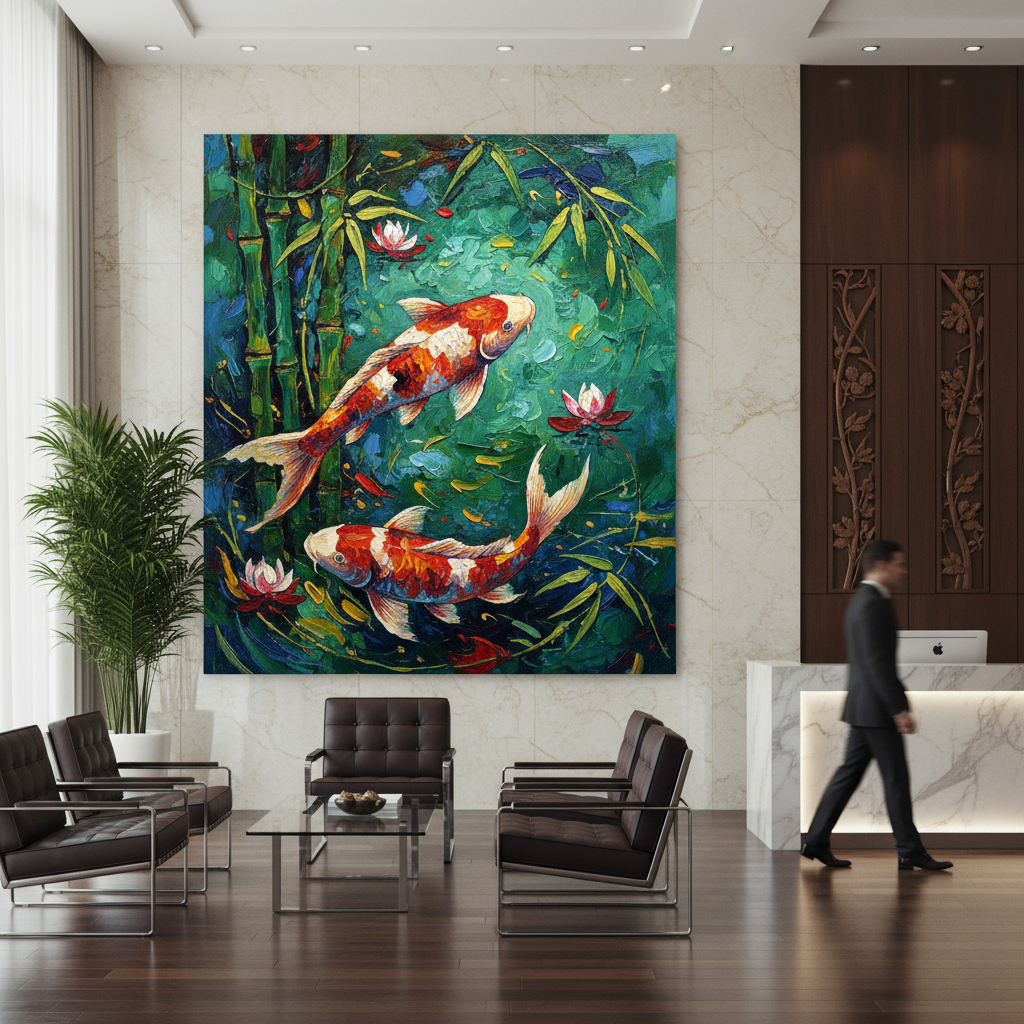 Enhancing Business Décor with Koi Art