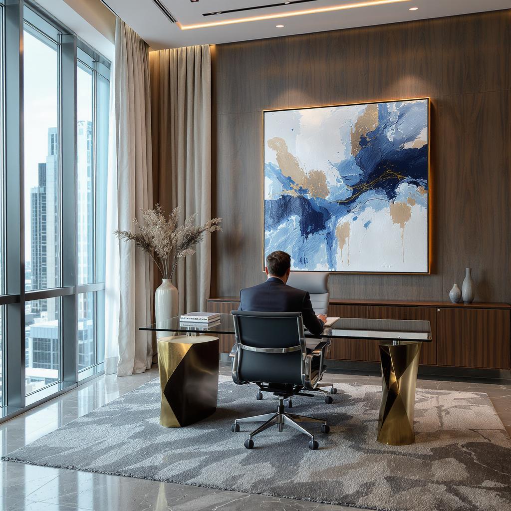 Case Study: Transforming an Executive Office with Custom Oil Paintings