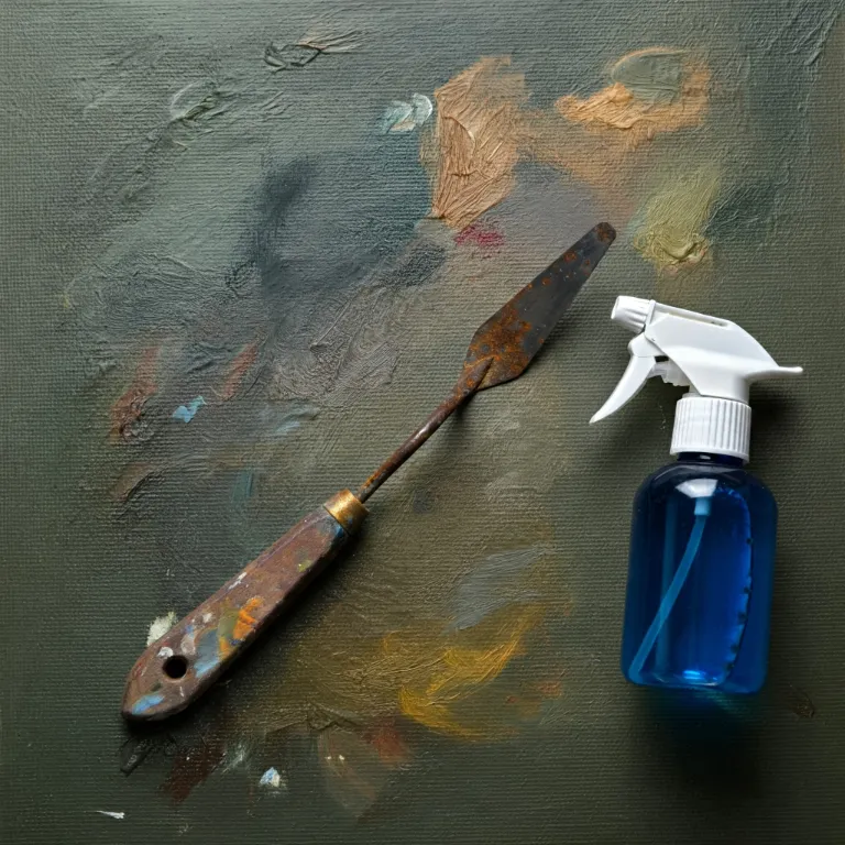 a palette knife for removing dirt