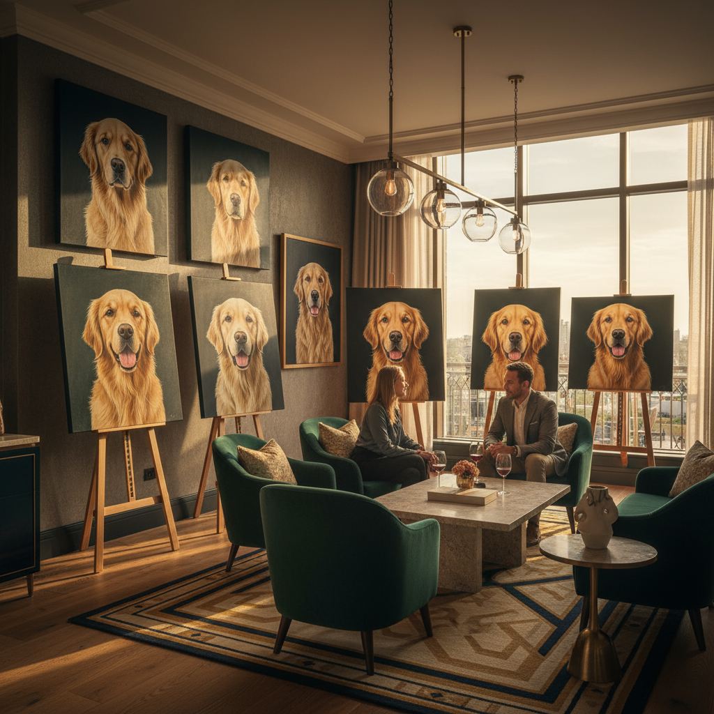 Types of Golden Retriever Art